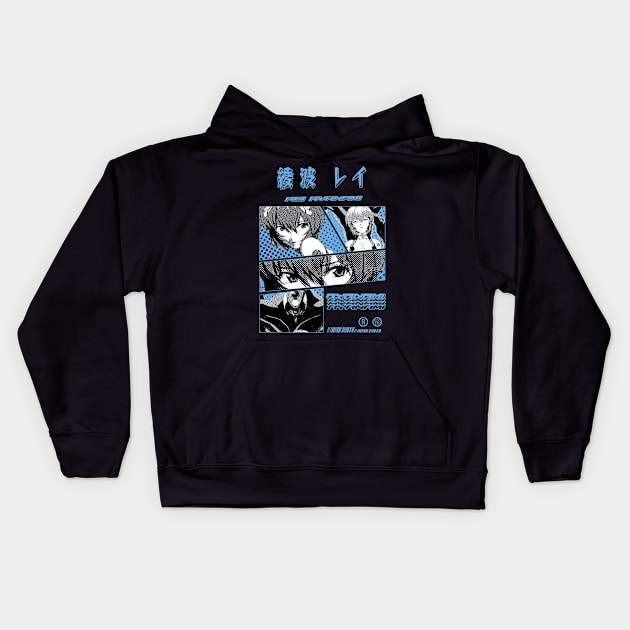 rei ayanami Kids Hoodie by Retrostyle